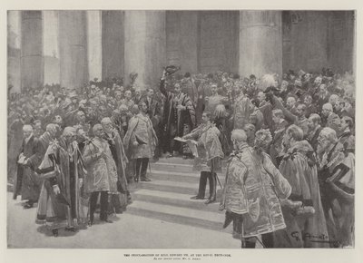 La proclamation du roi Édouard VII, à la Bourse royale - G.S. Amato